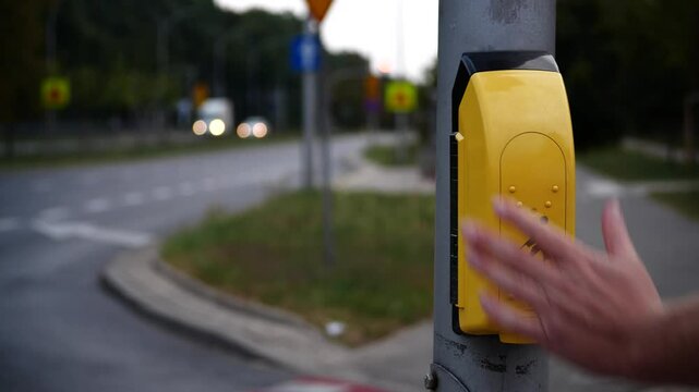 Crosswalk Signals Mechanical Pedestrian Push Button