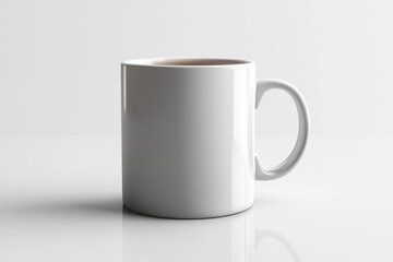 Fototapeta premium Coffee Mug Mockup on Isolated Background created with Generative AI