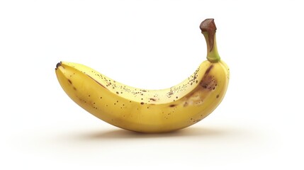 Fresh banana with brown spot