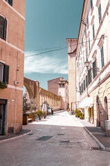 Mediterran style at the old town of Pitigliano, Tuscany, Italy