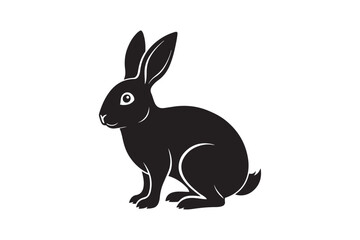 Hare silhouette vector illustration, Hare silhouette vector, Hare silhouette PNG 