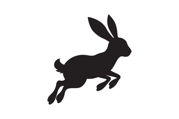 Hare silhouette vector illustration, Hare silhouette vector, Hare silhouette PNG 