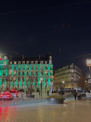 Naklejka premium night city street