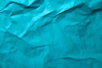 Obraz premium Blank Teal Paper Texture Background, Smooth, Slightly Aged With Creases & Crumpled, Texture Overlay, Poster Background, Paper Surface