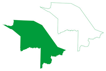 Brejo Santo municipality (Ceará state, Municipalities of Brazil, Federative Republic of Brazil) map vector illustration, scribble sketch Brejo Santo map