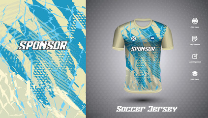 Soccer jersey design for sublimation or sports tshirt design for cricket
