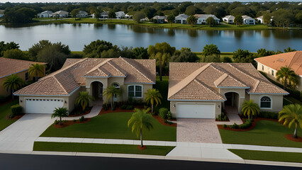 Cozy single-family homes on a quiet cul-de-sac in Sarasota, FL.