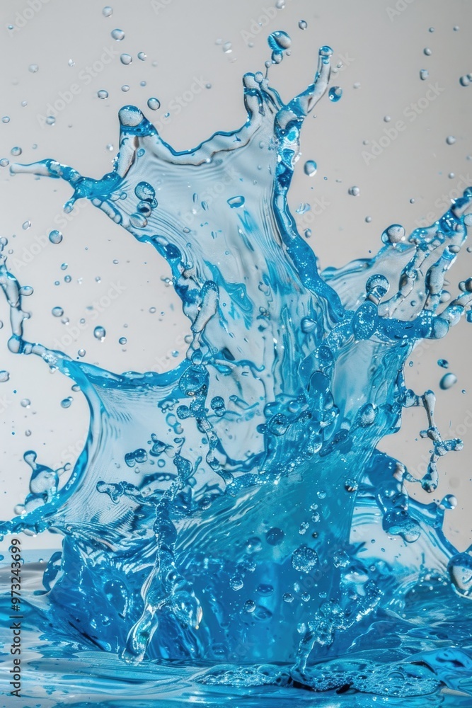 Poster a splash of water hits the surface of a lake, creating ripples and waves