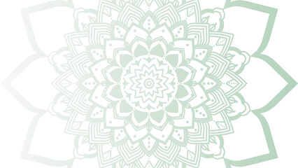 Round mandala on colorfull gradient background. Translucent mesh pattern in the form of a mandala. Mandala with floral patterns. Pastel Yoga template. Gradient background with round mandala.