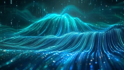 Futuristic Digital Data Stream