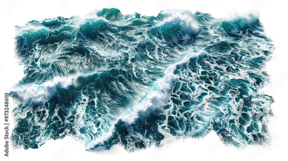 Poster a calm and serene ocean with no ships or boats in sight