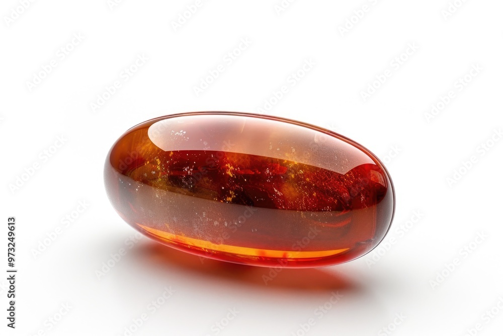 Poster an oval-shaped glass object placed on a white surface, perfect for showcasing or displaying