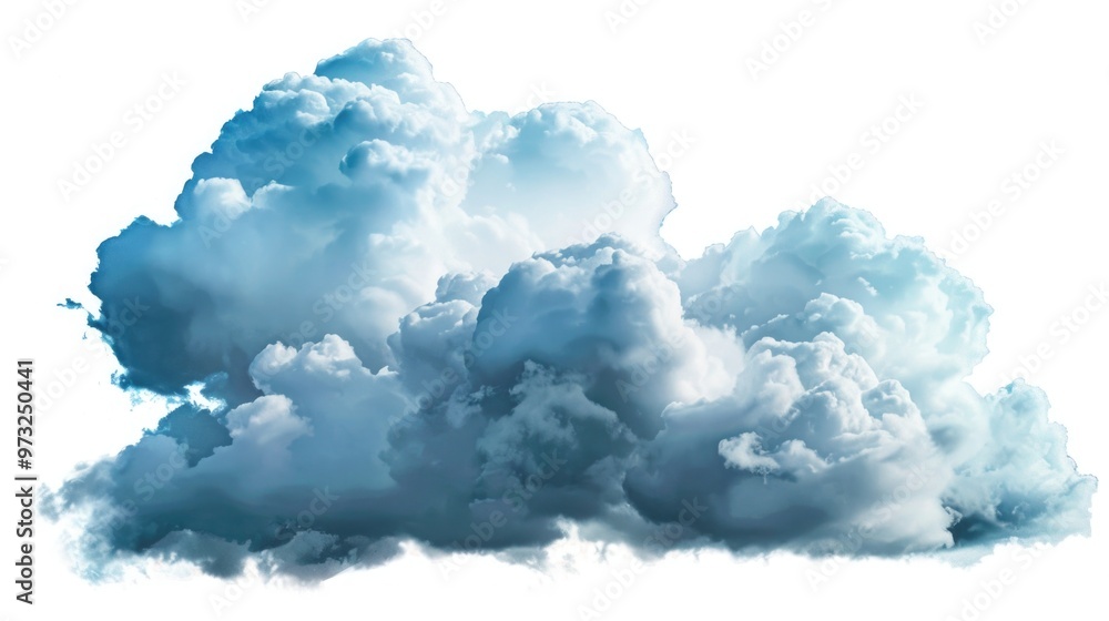 Poster a white cloud appears to be suspended in mid-air, with no visible support or attachment to any surfa
