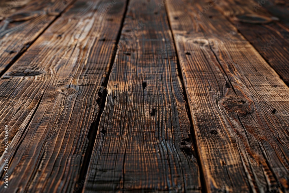 Wall mural A detailed view of a wooden floor's texture and grain