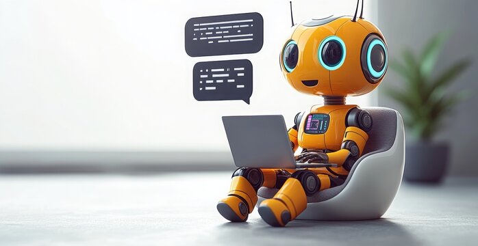Ai Chatbots working and chatting in computer