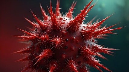 Delicate beauty of nature A vibrant red fruit with spiky thorns Generative A