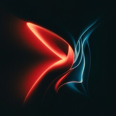 The frame shows an abstract on a black background, isolated. One edge of the frame is illuminated by fire, light. Creating a smooth transition, a gradient. Used for screensavers, backgrounds. Macro.
