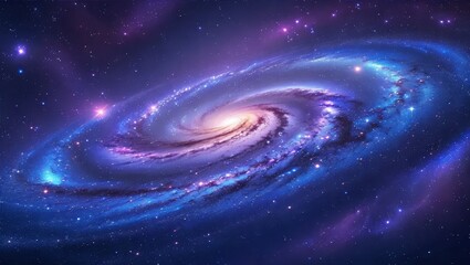 Obraz premium Stunning Spiral Galaxy with Vibrant Cosmic Colors