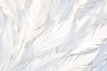 abstract white feather shape pattern design