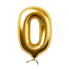 Letter  O in gold foil balloon 
