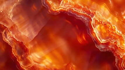 Richly colored carnelian with unique natural formations and glowing orange shades.