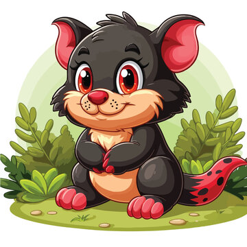 recommend clip art: Cute Tasmanian Devil Vector Cartoon illustration