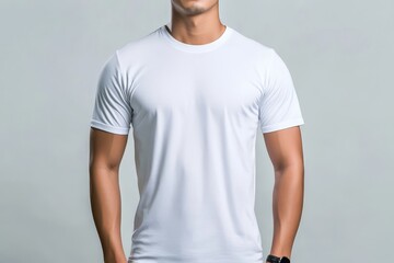 Obraz premium Chic Semi-Formal T-Shirt for Men in Modern Fashion, perfect for a casual yet stylish look. Versatile, comfortable, and effortlessly stylish.