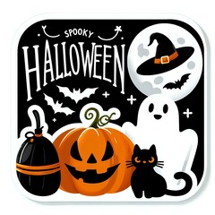 Halloween concept label isolated 