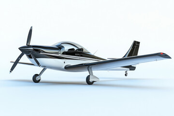 A lightweight sport airplane isolated on a white background