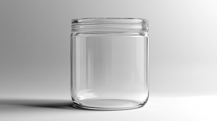 Glass jar photographed on white with cutout path for placement manipulation purposes. 