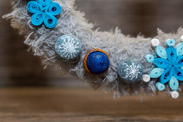 Christmas crown - handmade ornaments with raw materials
