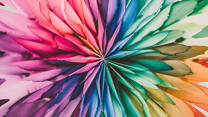 Obraz premium Close up view of colorful watercolor background