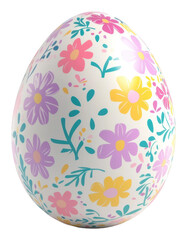 Fototapeta premium PNG Floral-patterned Easter egg display