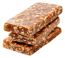 PNG Healthy snack bars stacked on a white background