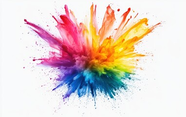 color explosion isolated on white background