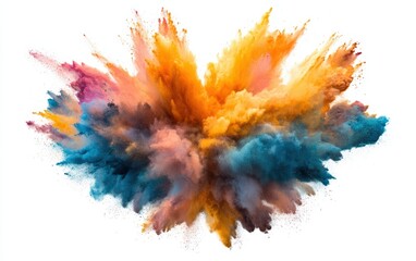 color explosion isolated on white background