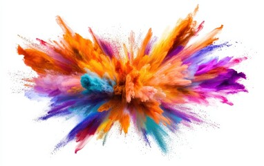 color explosion isolated on white background