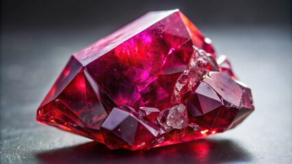 Closeup of red amethyst at a tilted angle creating a unique background or texture