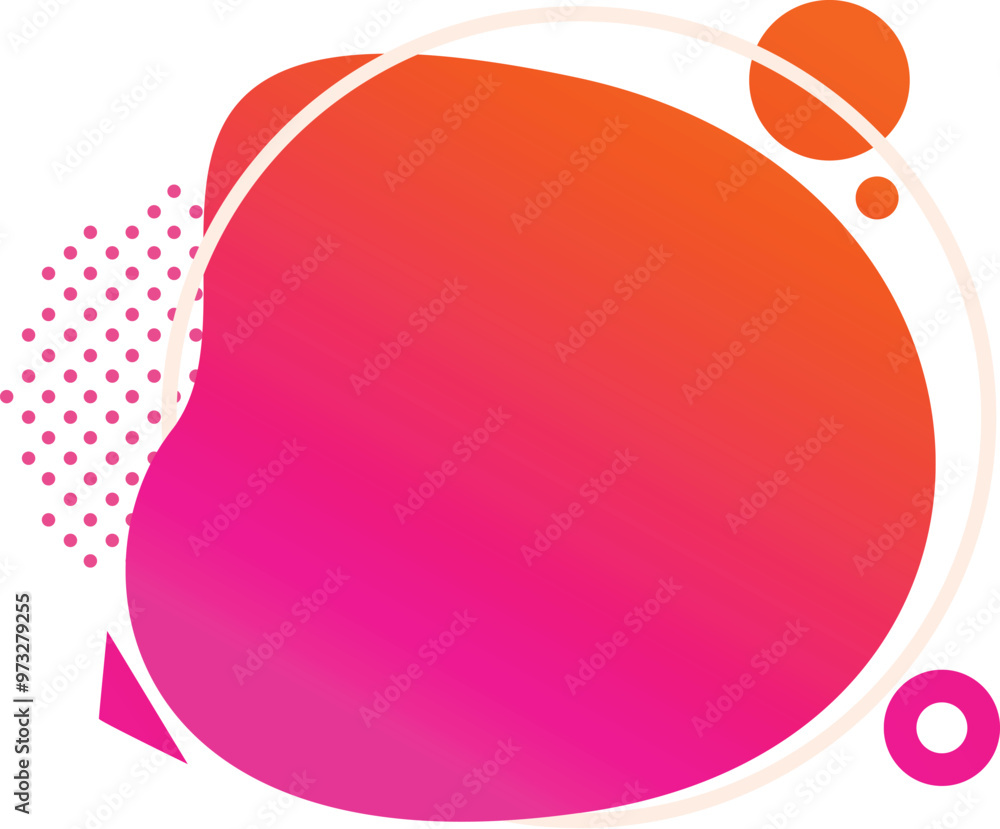 Poster abstract geometric shape with gradient color, perfect for any modern and colorful design project