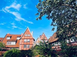the streets of an old historical German town 