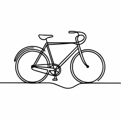 Fototapeta premium Minimalist Bicycle Line Art