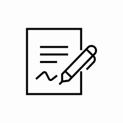 contract signature deal icon sign vector