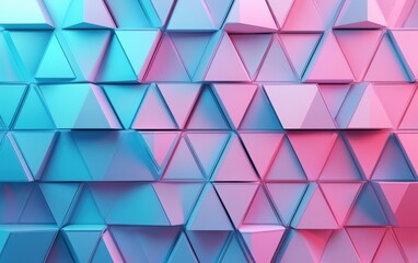 Fototapeta premium Futuristic, High Tech, colored background, with a triangular block structure. Wall texture with a 3D triangle tile pattern. 3D render 