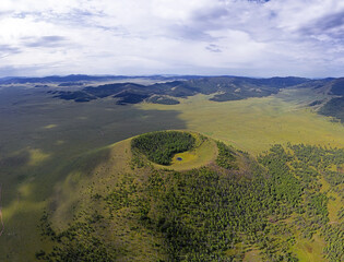 The Uran Togoo - Tulga Uul Natural Monument is a national protected area in the Bulgan Province of Mongolia. Located about 60 km directly west of Bulgan city around the extinct volcanoes Uran Togoo © Pecold