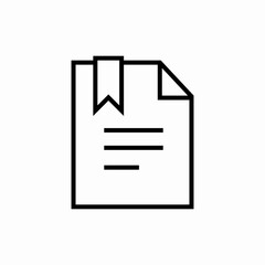 file bookmark document icon sign vector