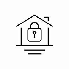 house lock protection icon sign vector