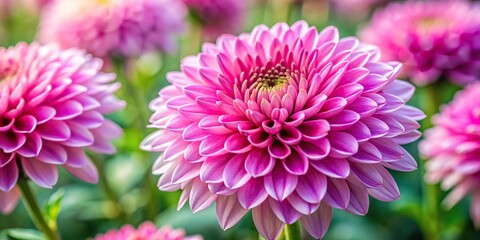 Obraz premium Closeup to pink chrysanthemum flower in the garden