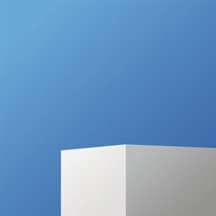 white podium background for product presentation vector illustration