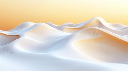 Abstract 3D wavy surface with soft light background.