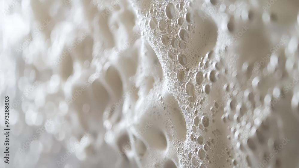 Poster intricate patterns of soap foam create mesmerizing visual effect